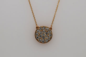 Yellow Gold Pave Diamond Pendant